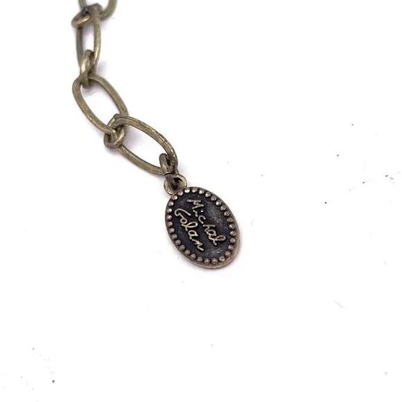 Michal Golan Beaded Chain Necklace Gold Tone Extender Chain Adjustable 20" - Picture 5 of 5